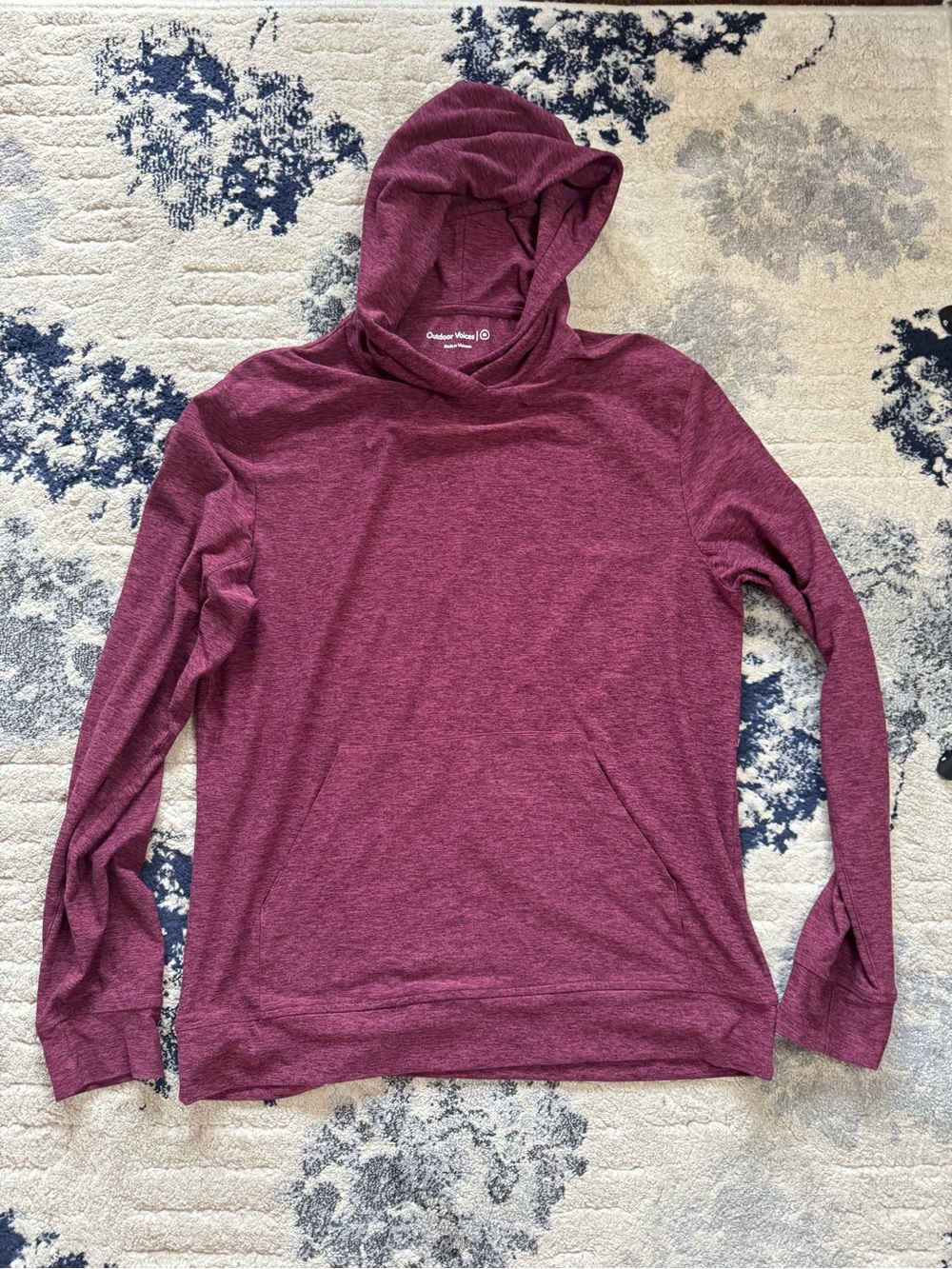 Outdoor Voices Women's Hooded Pullover in Plum Heather